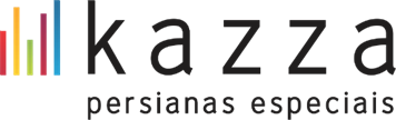 Logo da Kazza Persianas Especiais, cliente atendido pela Ponto Certo Brindes